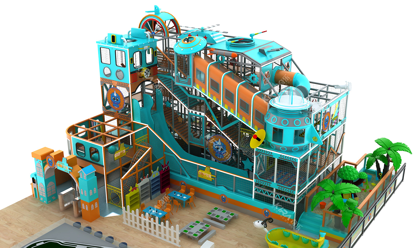 麒麟天宮是奇樂集團(tuán)在2020年,在青島做的兒童樂園-彈跳迷宮,這個麒麟天宮也是屬于兒童樂園的一種,